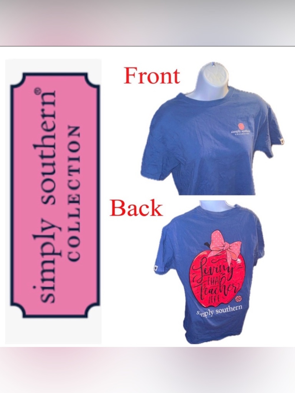 Simply Southern Living That Teacher Life Tee 💙🍎🎀